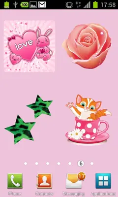 100 Cute Girly Stickers ^_^ android App screenshot 1