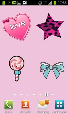 100 Cute Girly Stickers ^_^ android App screenshot 3