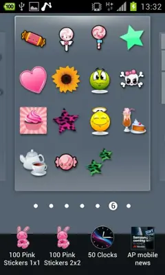 100 Cute Girly Stickers ^_^ android App screenshot 5